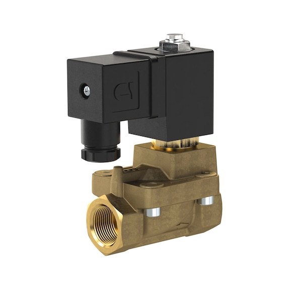 RIEGLER 2/2-way solenoid valve brass pilot-operated 129530 - Solenoid valve pilot operated