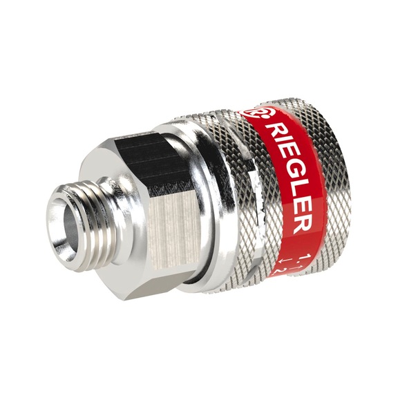 Safety coupling Nominal width 7.8 Type SEK Nickel-plated brass 129966 - Multi connectors (pneumatics)