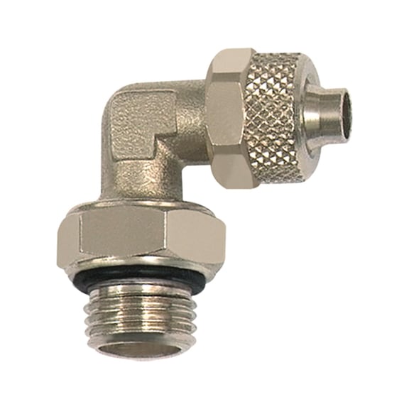 Winkeleinschraubverschraubung value line drehbar Messing vernickelt 115222 - Winkelverschraubung (Pneumatik)