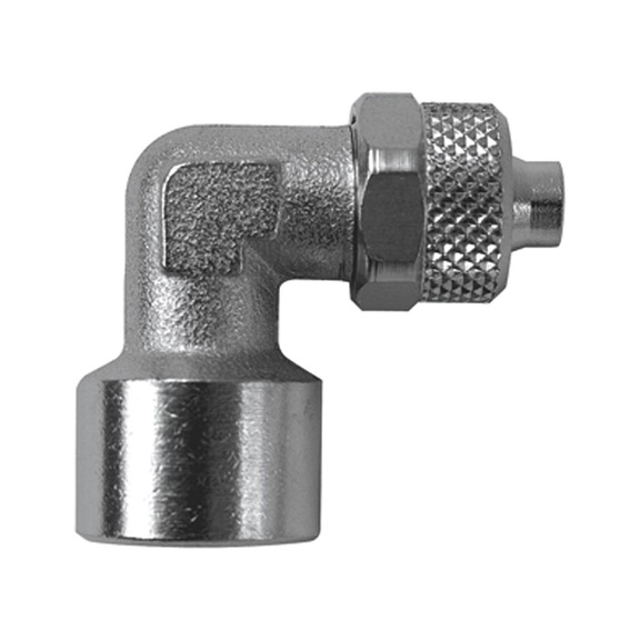 Angle screw connection value line nickel-plated brass 115237 - Elbow fitting (pneumatics)