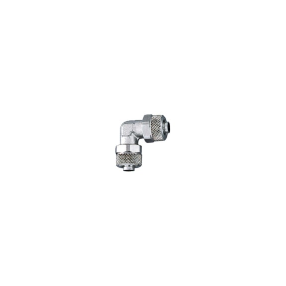 Angle connector nickel-plated brass 110581 - Elbow fitting (pneumatics)