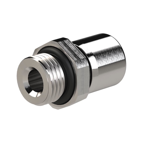 Straight push-in fitting NonPlusUltra stainless steel 1.4404 130870 - Straight push-in fitting (pneumatic)