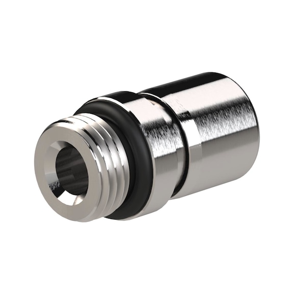 Straight plug-in fitting NonPlusUltra stainless steel 1.4404 130908 - Straight push-in fitting (pneumatic)