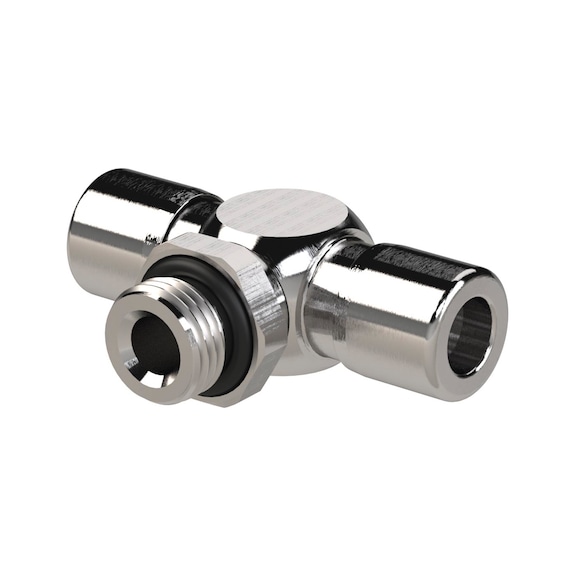 NonPlusUltra rotatable T-plug fitting stainless steel 1.4404 131554 - Push-in T-fitting, push-in T-connection (pneumatics)