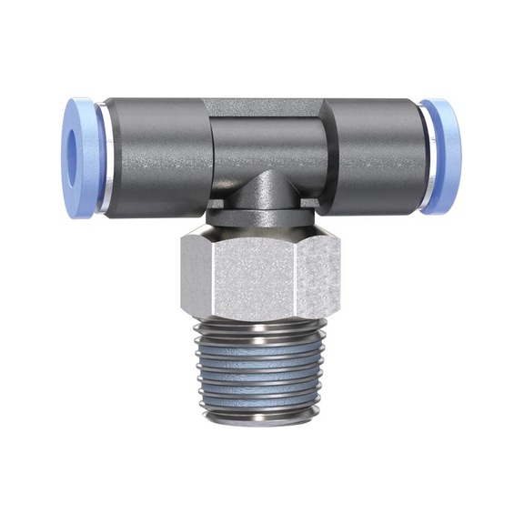 T-Steckverschraubung Blaue Serie mini drehbar 148849 - T-Steckverschraubung, T-Steckverbindung (Pneumatik)