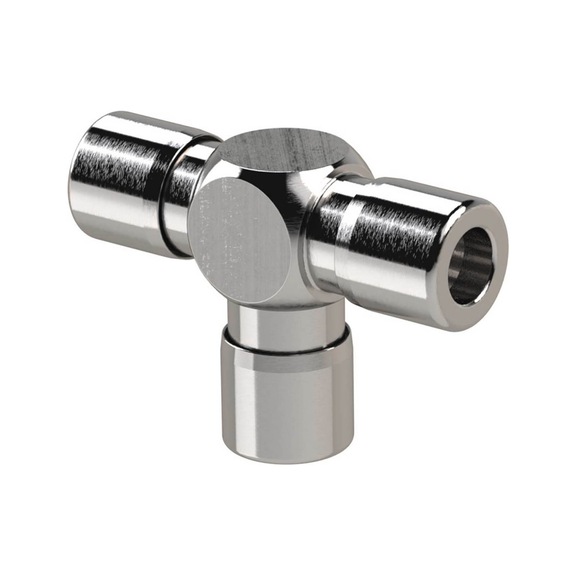T-Steckverbindung NonPlusUltra Edelstahl 1.4404 132109 - T-Steckverschraubung, T-Steckverbindung (Pneumatik)