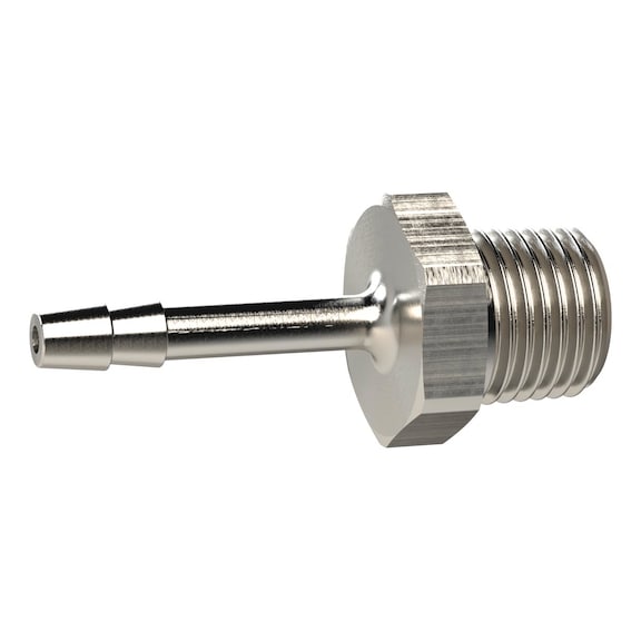 Nickel-plated brass screw-in hose nozzle 134219 - Screw-in hose nozzle (pneumatics)