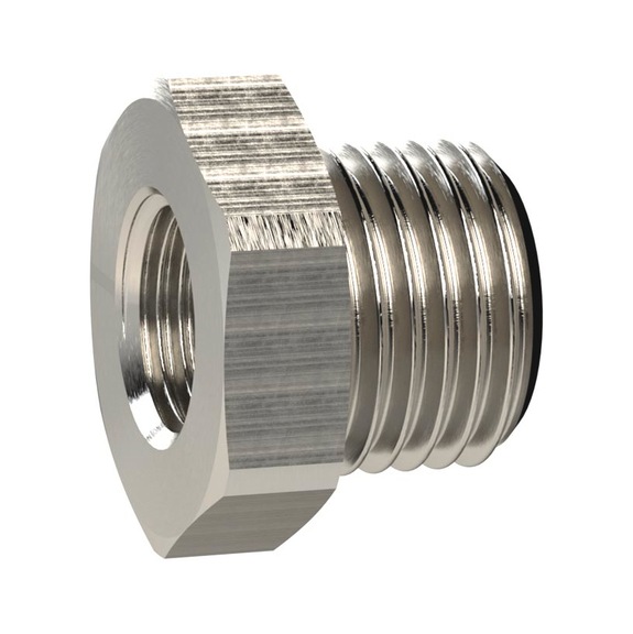 Short reducing nipple nickel-plated brass 134726 - Collet screw (pneumatics)