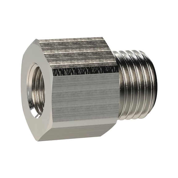 Long reducing nipple nickel-plated brass 134750 - Collet screw (pneumatics)