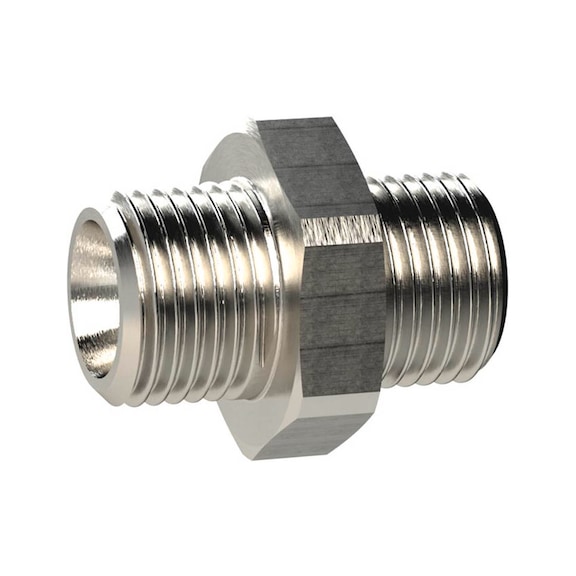 Double thread nipple metric 134771 - Double threaded nipple (pneumatics)
