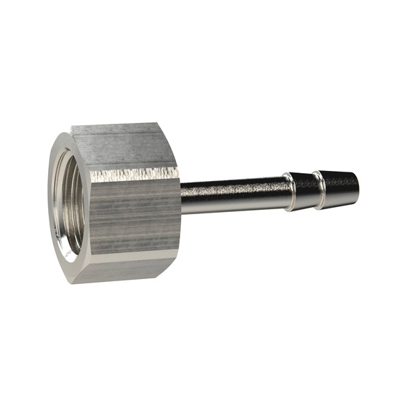 Nickel-plated brass screw-on hose nozzle 134897 - Screw-on hose nozzle (pneumatics)