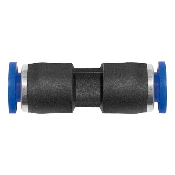 Straight plug connection Blue series mini plastic nickel-plated brass 148863 - Push-in fitting (pneumatics)