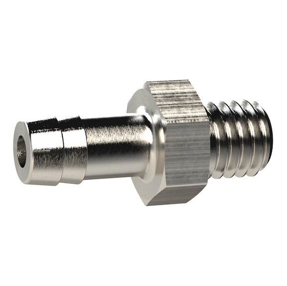 Nickel-plated brass screw-in hose nozzle 135340 - Screw-in hose nozzle (pneumatics)