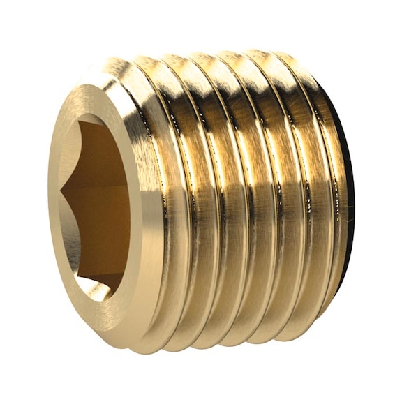 Verschlussschraube Innensechskant ohne Bund Messing 135990 - Verschlussschraube (Pneumatik)