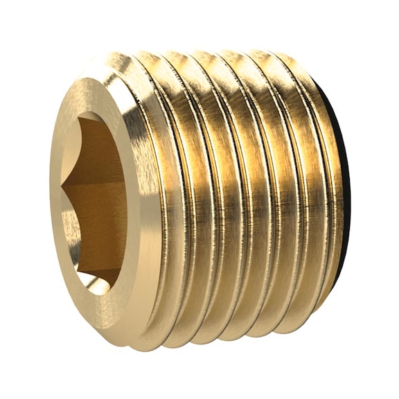 Verschlussschraube Innensechskant ohne Bund Messing 136081 - Verschlussschraube (Pneumatik)