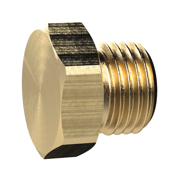 Hexagon head screw brass 136089 - Screw plug (pneumatics)