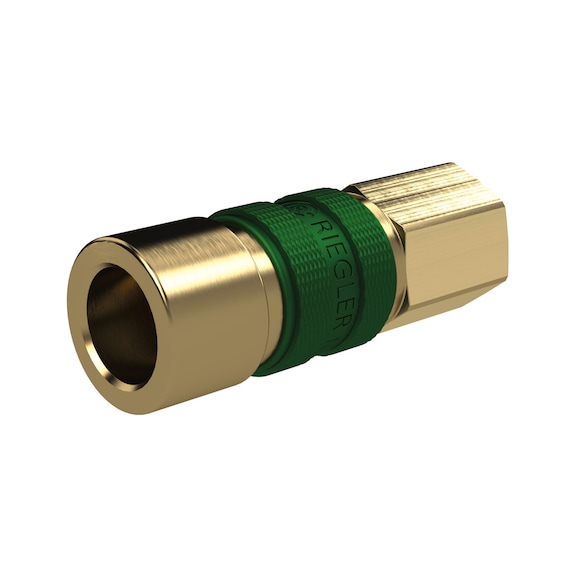 Distinctive quick-release coupling Nominal width 5 Bright brass 136987 - Multi connectors (pneumatics)
