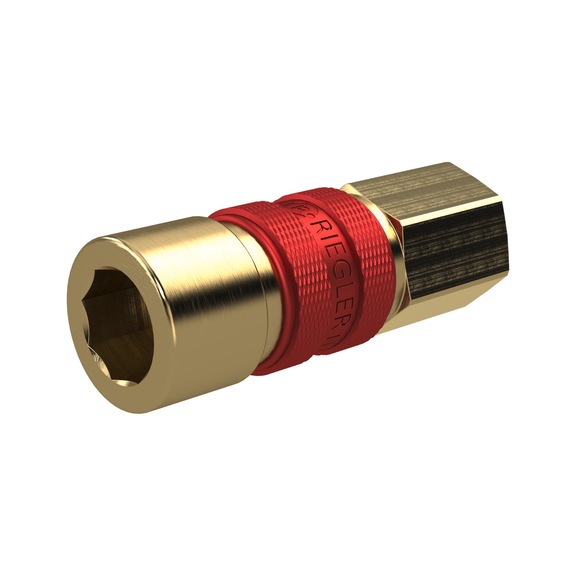 Distinctive quick-release coupling Nominal width 5 Bright brass 136993 - Multi connectors (pneumatics)