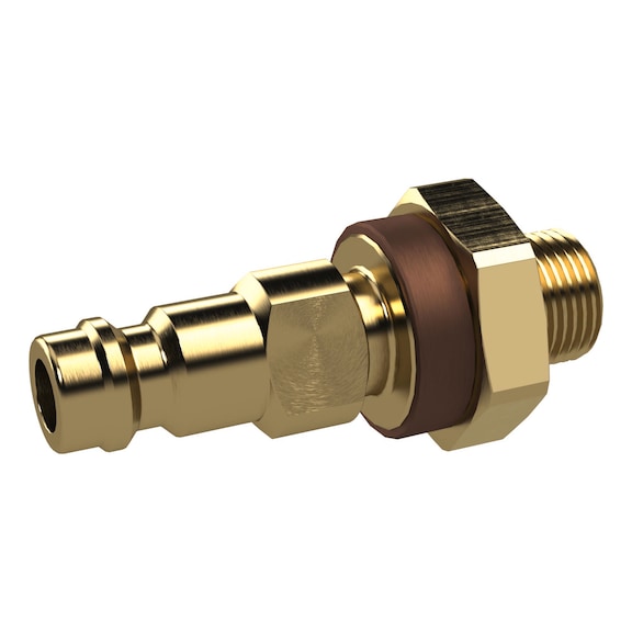 Unverwechselbarer Nippel Nennweite 5 Messing blank 137001 - Schlaucharmatur mit Verschraubung