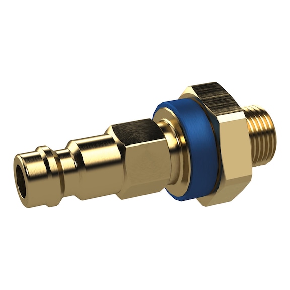 Distinguishable nipple nominal diameter 5 polished brass 137004 - Hose fitting (screwed joint )