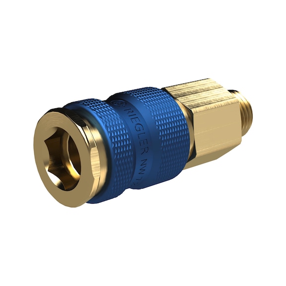 Unmistakable quick-release coupling Nominal diameter 7.8 Bright brass 137550 - Multi connectors (pneumatics)