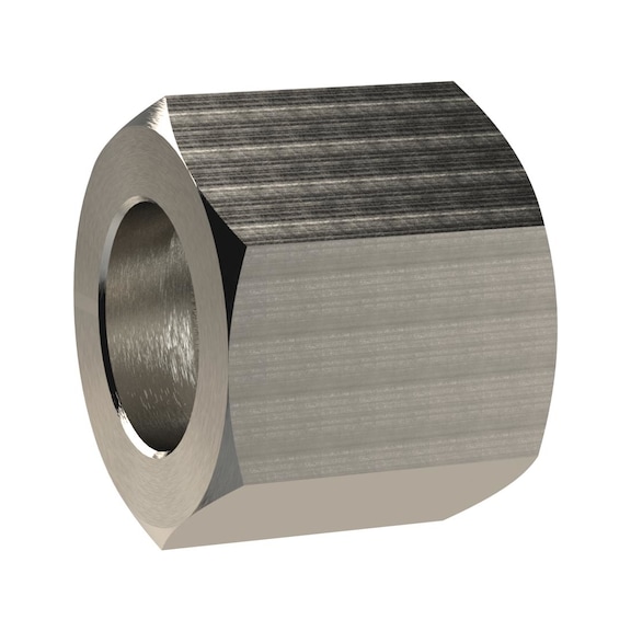 Sechskant-Überwurfmutter Messing vernickelt 136677 - Klemmringverschraubung (Pneumatik)