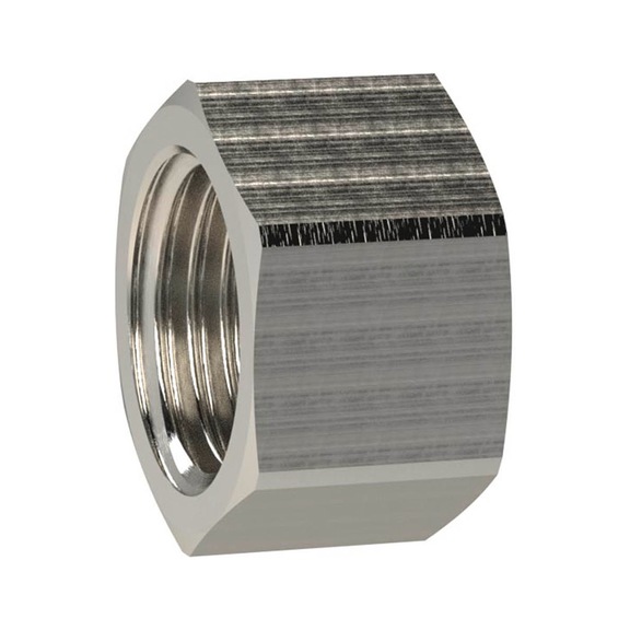 Hexagonal cap nickel-plated brass 136689 - Collet screw (pneumatics)