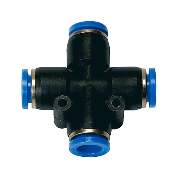 X-connector Blue series Plastic Nickel-plated brass 109864 - Push-in fitting (pneumatics)