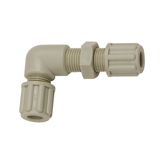 Angled bulkhead connector PP 110897 - Bulkhead fitting, bulkhead connection (pneumatics)