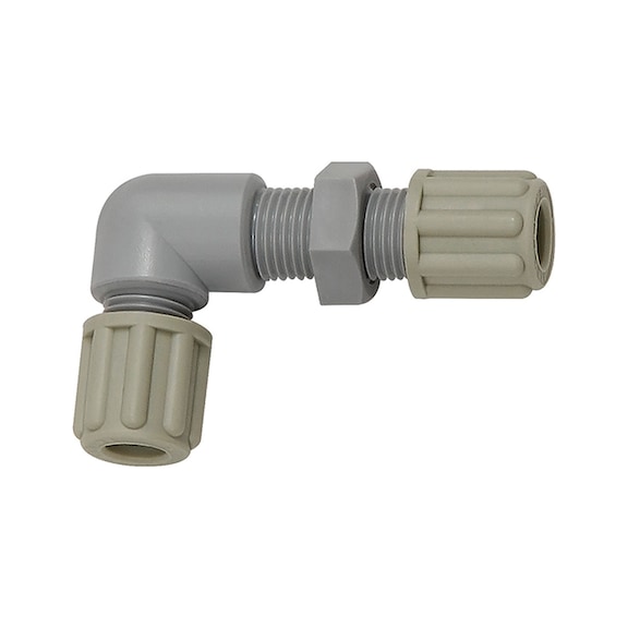 Winkel-Schottverbindung PA 110847 - Klemmringverschraubung (Pneumatik)