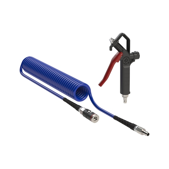 Spiralschlauch-Pistolen-Set Kunststoff 146091 - Schlauch (Pneumatik, Sonstiges)