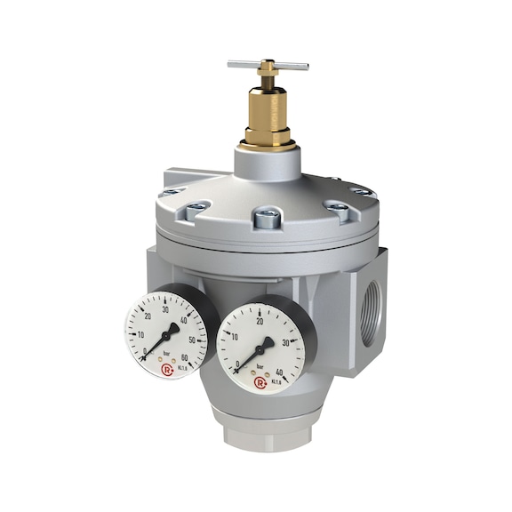 Large pressure regulator with 2 pressure gauges for inlet and outlet pressure 146279 - Pressure regulator