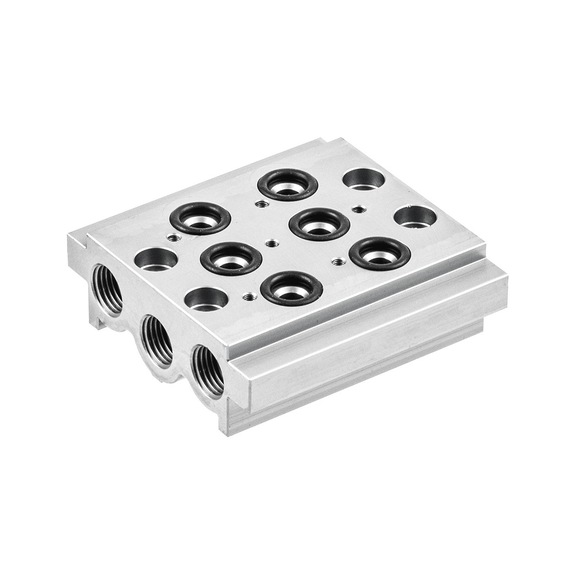 Mehrfach-Grundplatte zweifach BASIC 146715 - Anschlussplatte für Ventildirektmontage