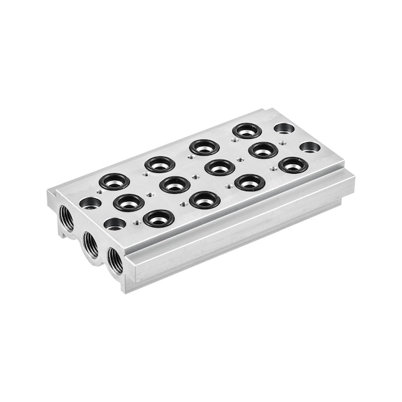 BASIC quadruple multiple base plate 146717 - Subplate for valve (accessory, pneumatics)
