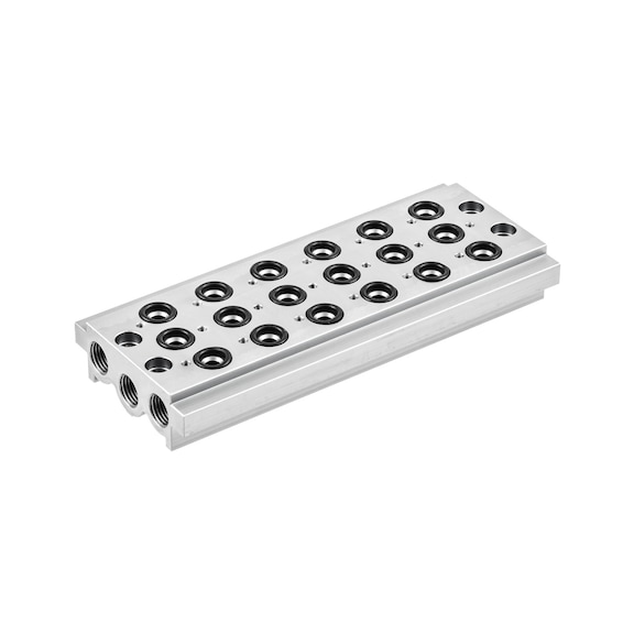 Six-fold multiple base plate BASIC 146728 - Subplate for valve (accessory, pneumatics)