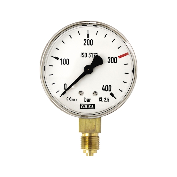 Inhaltsmanometer für Flaschendruckminderer Stahlgehäuse 146825 - Druckmessgerät (anzeigend, elastisch)