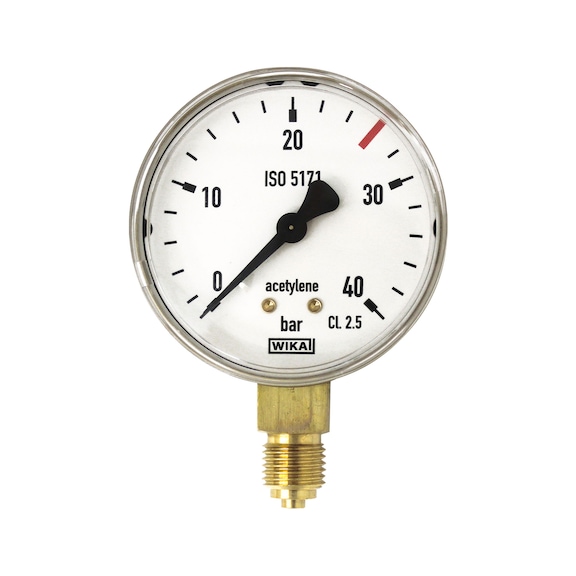 Contents pressure gauge for cylinder pressure regulator steel housing 146826 - Pressure gauge