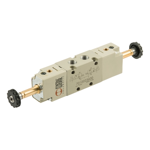 METAL WORK 2x3/2-way valve electro-pneumatic monostable 147144 - 3/2 Directional control valve (pneumatics, unspecified)