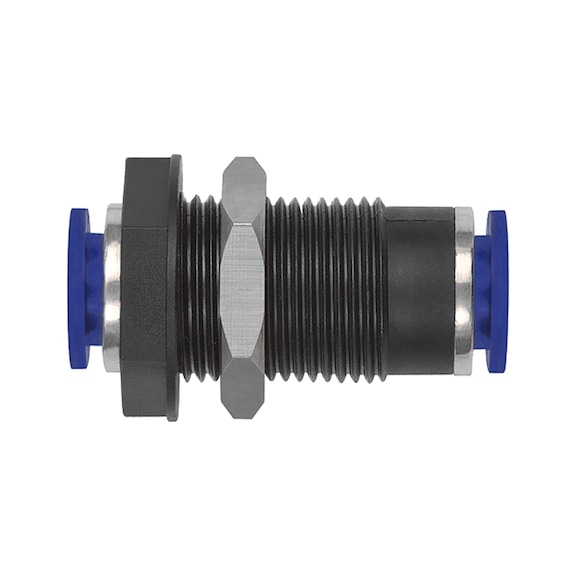 Straight bulkhead connector Blue series Plastic 135761 - Bulkhead fitting, bulkhead connection (pneumatics)