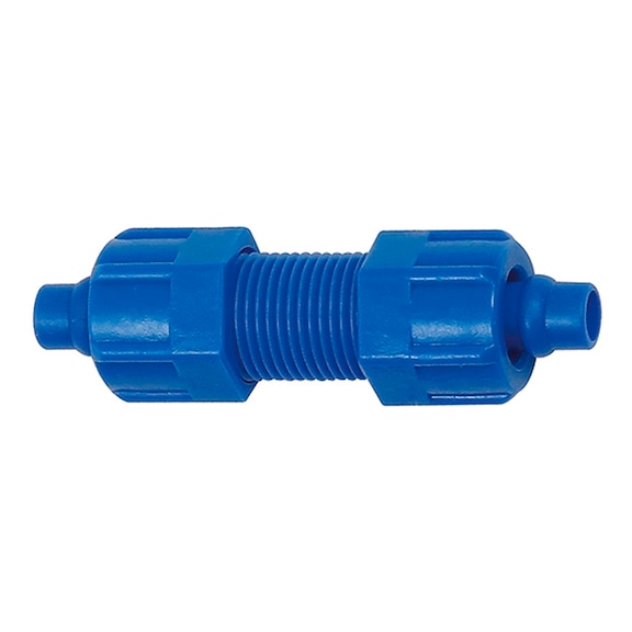 Straight hose connection POM 110748 - Quick-lock with cap nut (pneumatics)