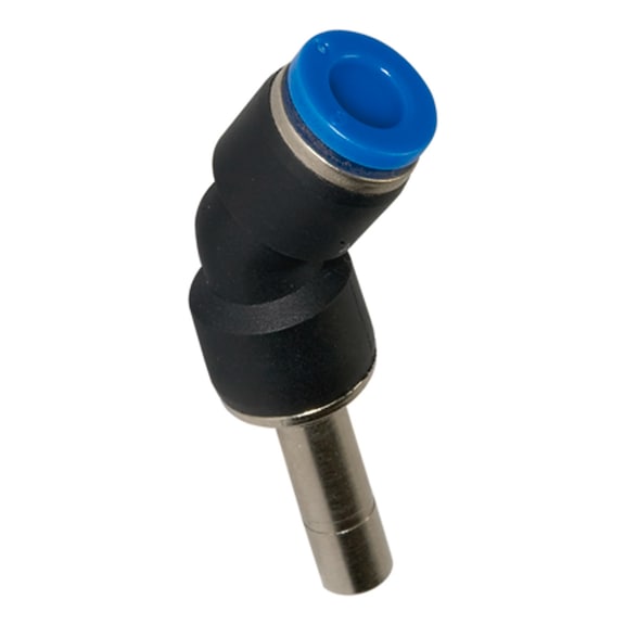 45-degree plug connection blue series plastic nickel-plated brass 135764 - Push-in fitting (pneumatics)