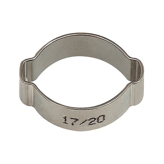 2-Ohr-Schlauchklemme Edelstahl 1.4301 114146 - Schlauchklemmen und -binder (Pneumatik)