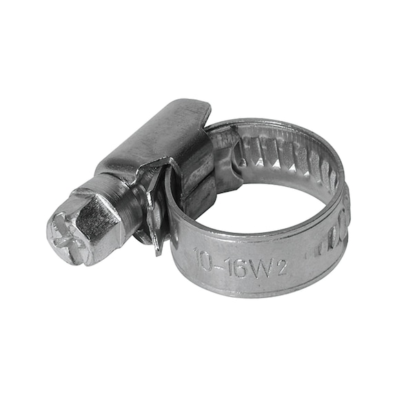 Worm thread hose clamp blow line chrome steel 115454 - Tube clamp (pneumatics)