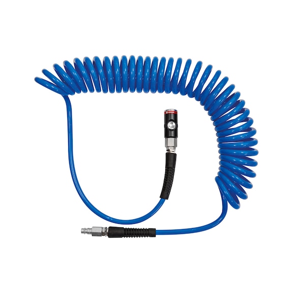 Spiral hose push-button safety coupling set nominal width 7.2 PU 10 m 158197 - Tubing (pneumatics, unspecified)