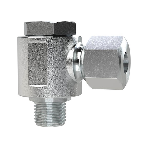 Swivel angle screw connection zinc-plated steel 158838 - Elbow fitting (pneumatics)
