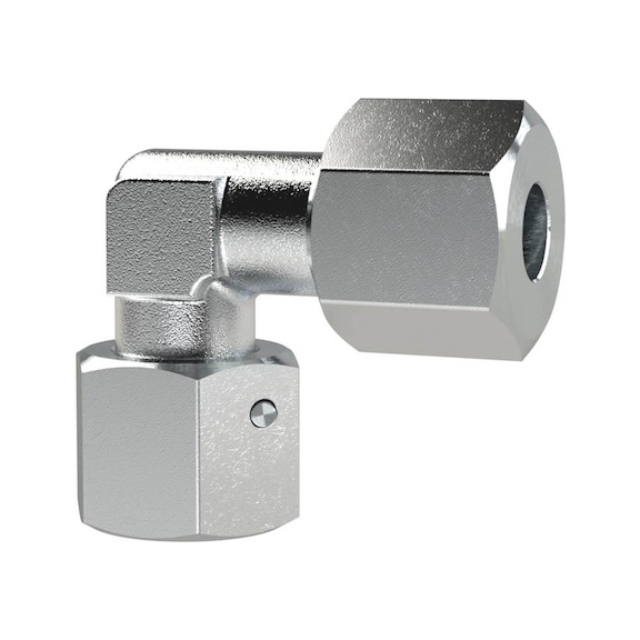 Adjustable angle screw connection sealing cone galvanised steel 158971 - Adjustable screw connection (pneumatics)