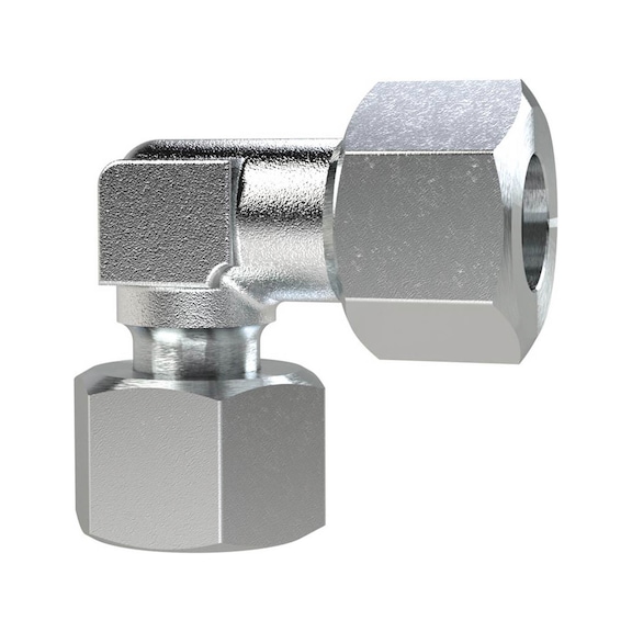 Einstellbare Winkel-Anschlussverschraubung Dichtkegel Stahl verzinkt 158989 - Einstellbare Verschraubung (Pneumatik)