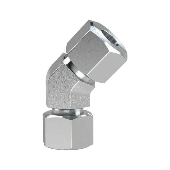 Adjustable 45-degree connection fitting galvanised sealing cone 158997 - Adjustable screw connection (pneumatics)