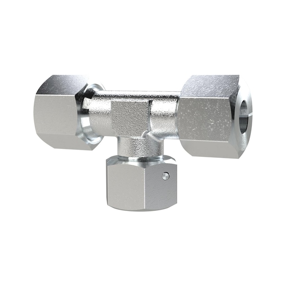 Adjustable T-fitting sealing cone galvanised steel 159013 - Adjustable screw connection (pneumatics)