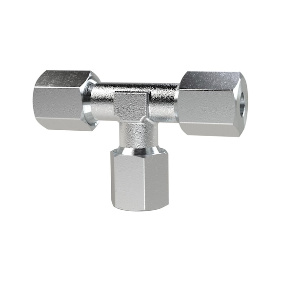 T-Verschraubung Stahl verzinkt 112195 - T-Verschraubung (Pneumatik)